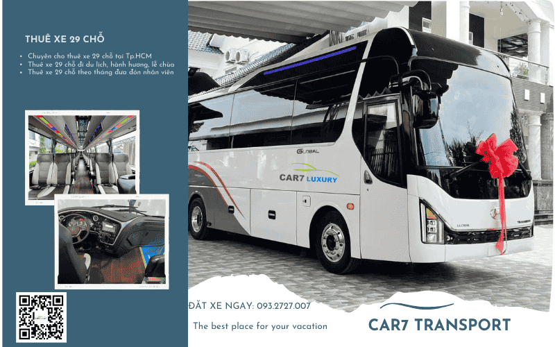 cho thuê xe 29 chỗ đi Châu Đốc đời mới nhất
